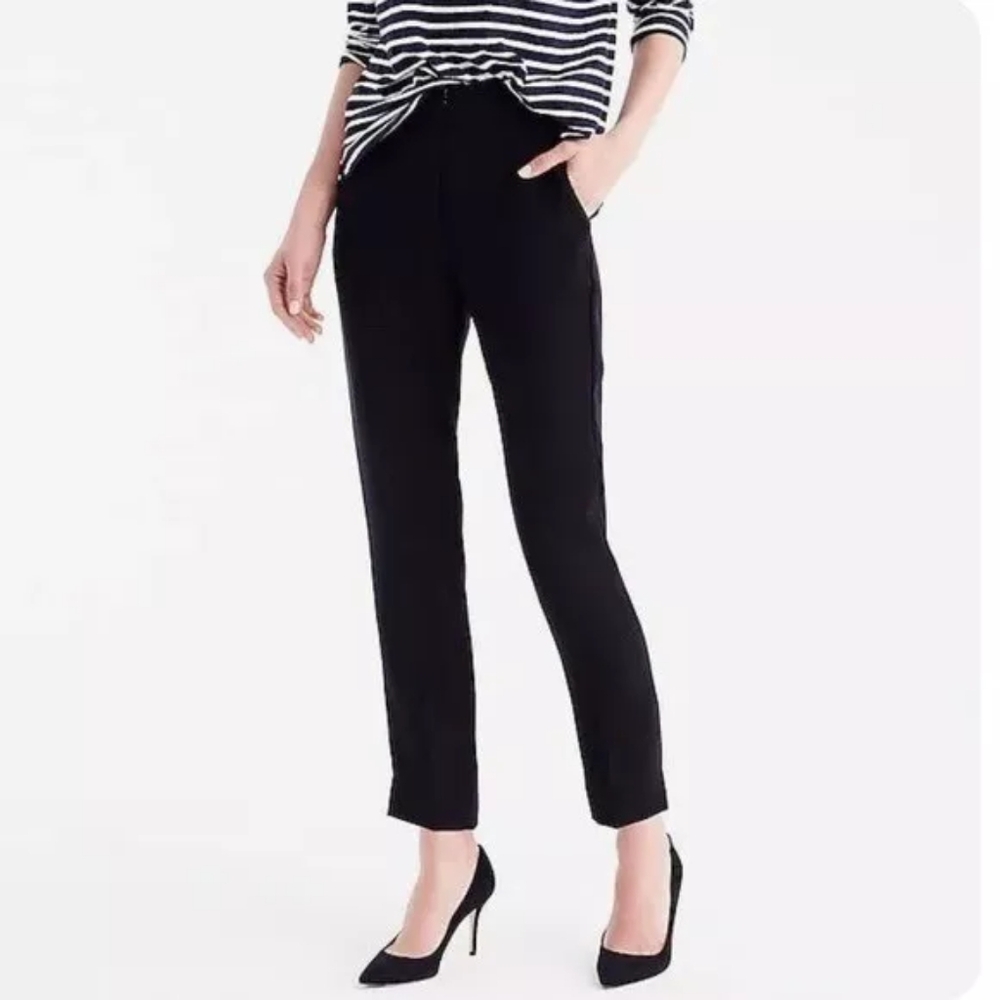 J.Crew Pull-on easy pant in Dark Navy matte crepe